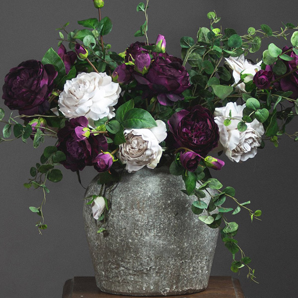 Stone Effect Ceramic Vase - Earthy Handcrafted Vase