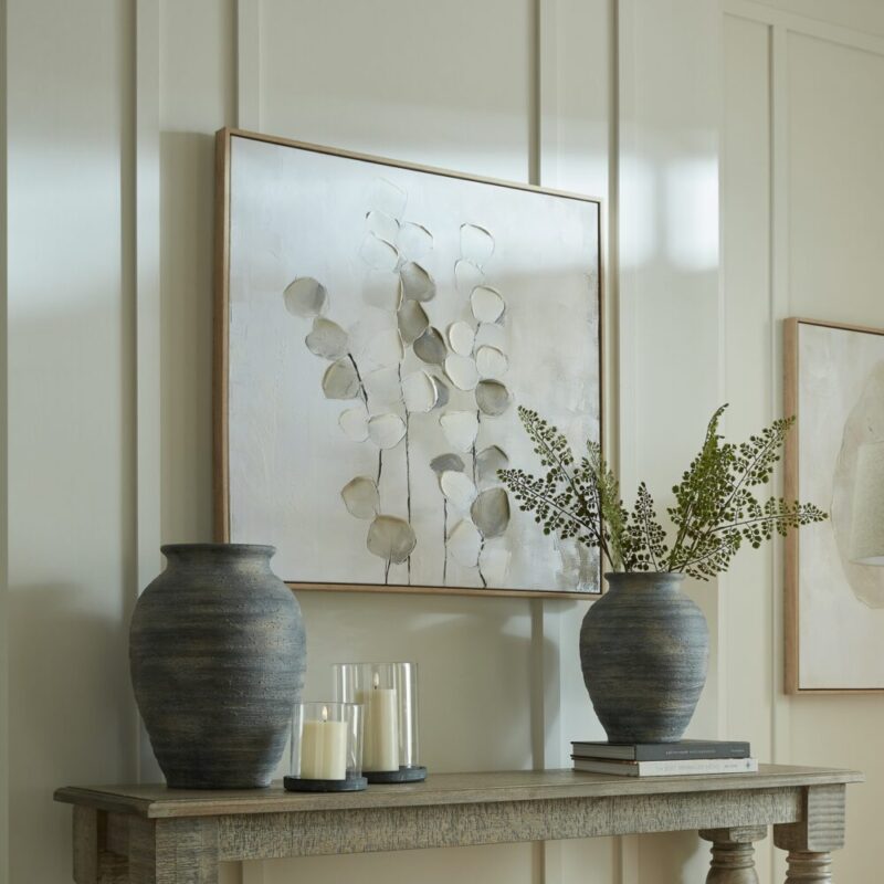 Textured Hand Painted Canvas Art | Graceful Neutral Mistora