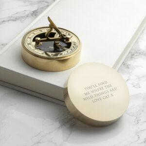 Working Compass - Personalised Brass Sundial and Compass