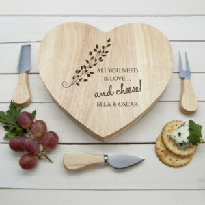 Engraved Cheese Board Set - Beautifully Personalised Wood