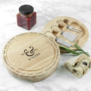 Cheese Board Gift - Personalised Set for Happy Couples