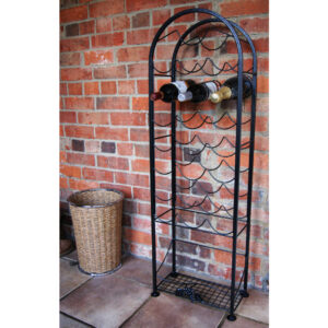 Large Steel Wine Rack for Twenty Two Wine Bottles