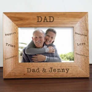 Personalised Frames with Words - Sentiments Dad Engraved Photo Frame