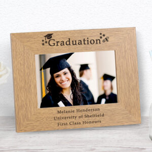 Graduation Picture Frames - Quality Oak Personalised Photo Frame