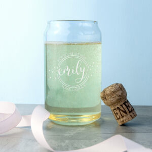 Gin Glasses Gift - Engraved Mixer Tumbler Shaped as a Beer Can