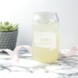 Personalized Drinking Glasses - Personalised Lemonade Can Glass