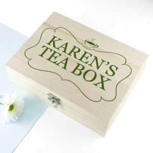 Personalised Tea Box - Green