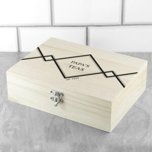 Gifts for Tea Drinkers - Personalised Tea Box for Gentlemen