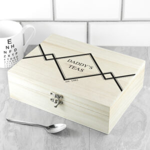 Gifts for Tea Drinkers - Personalised Tea Box for Gentlemen