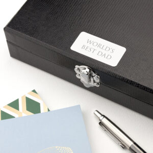 Personalised 12 Compartment Cufflink Box - Serif Font
