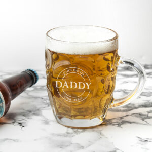 Personalised Gifts for Dads - Dimple Pint Glass