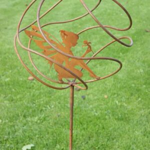 Poppy Forge Fairy Catcher Garden Stake | Sitting Fairy