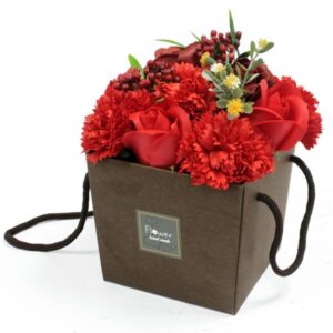 Soap Flower Bouquet - Luxurious Red Rose & Carnation Bath Flowers