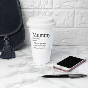 Personalised Travel Cup - Quality Ceramic & 3 Definitions of Your Loved One