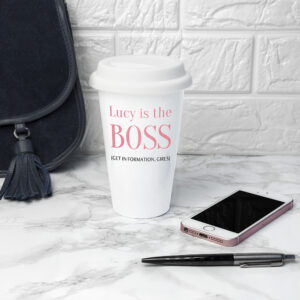 Personalised The Boss Travel Mug at Country Charm