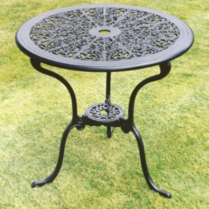 Ornate Round Garden Table - Stunning Solid Aluminium Coalbrookdale