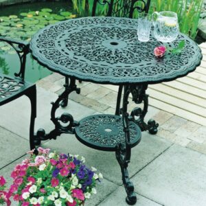 Victorian Garden Table | Ornate Aluminium in any Colour