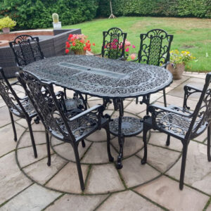 Victorian Grand with Six Carver Chairs