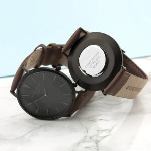 Personalised Mr Beaumont Modern-Vintage Watch - Matt Brown and Black