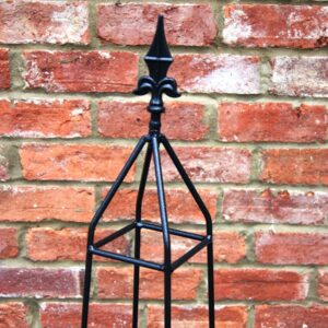 Metal Obelisk - Quality Poppy Forge Cleo Obelisks with Finial Top