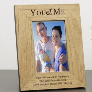 You and Me Portrait Wooden Photo Frame - Two Sizes