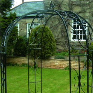 Classic Metal Gazebo - Elegant Antique Black Solid Steel by Poppy Forge