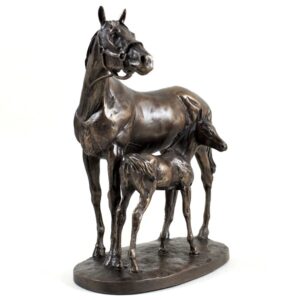 Mare and Foal Bronze Sculpture | Exquisitely Captured by David Geenty