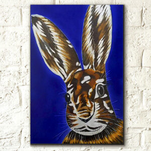 Hare Raising by Sam Fenner - 8" by 12" Ceramic Tile