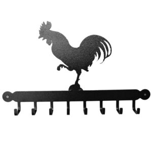 Poppy Forge Cockerel Tool Rack - Antique Black Tools or Coat Rack