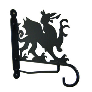 Poppy Forge Welsh Dragon Wall Bracket - Patriotic Bracket for Hanging