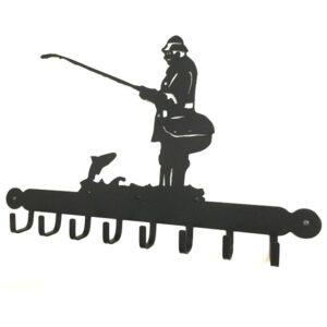 Poppy Forge Fisherman Tools Rack - Solid Steel Black Tools or Coat Rack
