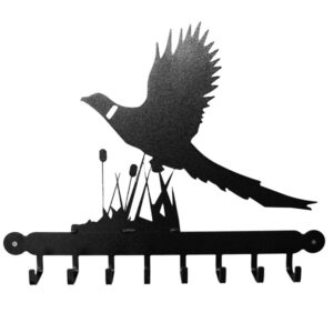 Poppy Forge Pheasant Tool Rack - Antique Black Tools or Coat Rack