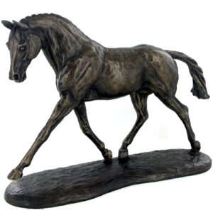 Trotting Warmblood Cold Cast Bronze by Harriet Glen