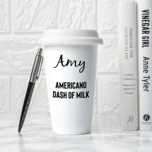 Personalised Eco Cup - Your Name & Order Ceramic Travel Mug