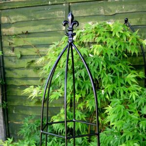 Plant Obelisk | Poppy Forge Solid Steel Antique Black Gothic Design
