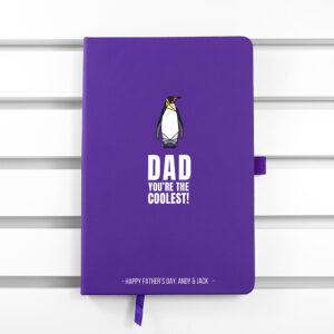 Coolest Dad Gifts - Personalised You are The Coolest A5 Penguin Notebook