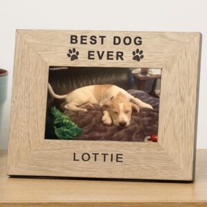 Dog Photo Frames - Best Dog Ever Engraved Frame