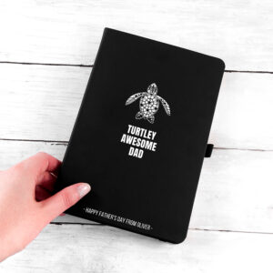 Gifts for Awesome Dads - Personalised Turtley Awesome A5 Notebook