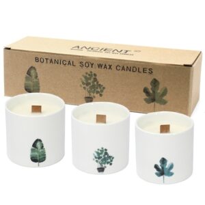 Large Botanical Candles Set Of 3 Candles