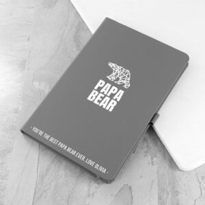 Papa Bear Notebook for Daddys - in Grey
