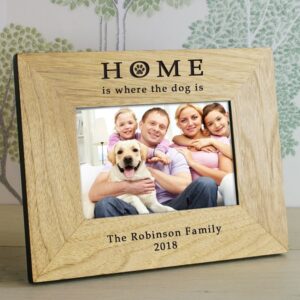 Personalised Dog Photo Frames - Home Is Where The Dog Is