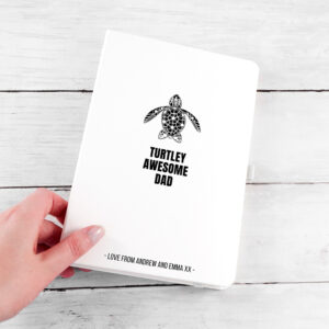 Personalised Turtley Awesome A5 Notebook - White