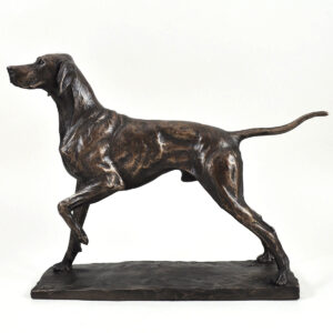 Cold Cast Bronze Pointer Sculpture by David Geenty