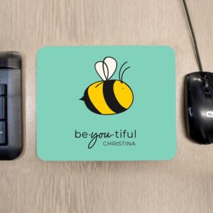 Bee You Tiful Personalised Mousepad - Green