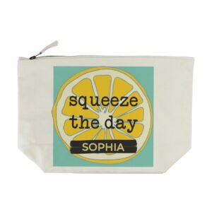 Unique Personalised Wash Bag - Squeeze The Day Design