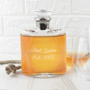 Engraved Whiskey Decanter - Personalised LSA International Platinum
