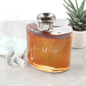 LSA Whiskey Decanter - Monogrammed Platinum Necked Decanter