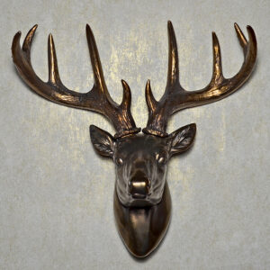 Bronze Stags Head - Beautiful Bronze Effect Wall Art