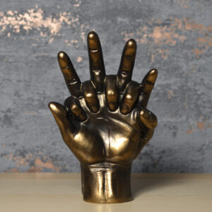 Holding Hands Sculpture - Romantic Bronze Effect Piece