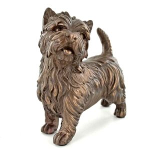 Adorable Bronze West Highland Terrier Sculpture